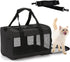 Soft-Sided Travel Carrier for Cats, Foldable Breathable Airline Approved Carrier for Small Medium Dogs Puppies Under 15