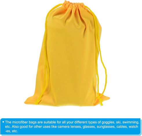 PATIKIL Microfiber Ski Goggle Bag, Soft Storage Sleeve with Drawstring Pouch for Snow Goggles