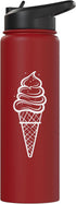 Funny Ice Cream Maker T-Shirts and Giveaways Frozen Ice Cream Cone Sketch Dessert Sorbet Stainless Steel Insulated