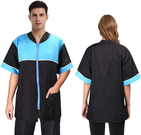 Noverlife Pet Grooming Jacket with Zipper - Large Size Lightweight Hair Repellent Shirt for Dog Cat Grooming