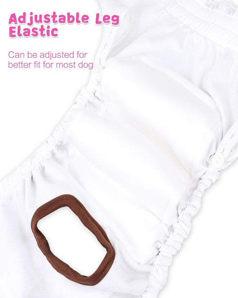 4 Pack FMG04M CuteBone Washable Female Dog Diapers Reusable Doggie Heat Diapers for Period