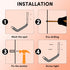 Kayak Storage Rack with Nylon Straps, Heavy Duty Wall Mount Rack for Garage, 4 Pack, 6 Colors, Suitable for Kayaks and