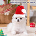 ANIAC Adjustable 3D Christmas Dog Hat for Small Dogs, Cat Santa Hat Costume