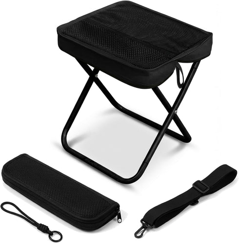ZLverdeza Foldable Backpack Stool, 2-in-1 Portable Camping Stool with Sling Bag, 260LBS Capacity