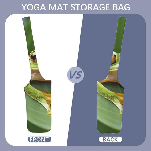 Backpack YHNNH Tree Frog Baby Yoga Mat Bag Yoga Multi Pocket Exercise Yoga Mat Carrier Multi-Functional Storage Bag