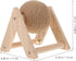 ABOOFAN Cat Scratcher Toy - Sisal Ball Interactive Rotatable Wood Pet Scratcher for Indoor Kitties