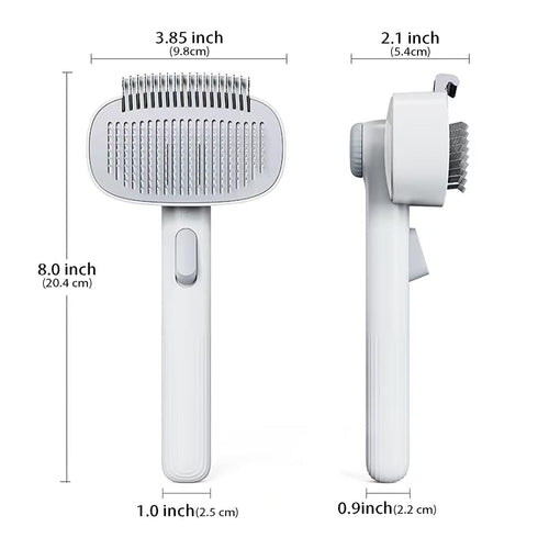 2-In-1 Pet Grooming Kit;Dog Brush For SheddingCat Brush For Long Haired Cats- Self-Cleaning Shedding & Detangling