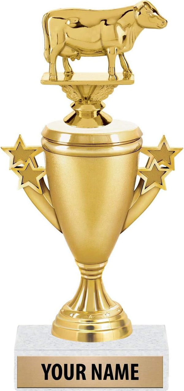Crown Awards Dairy Cow Trophies - Gold - Dairy Cow Trophy Award