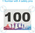 (Pack 100) Durable Waterproof Running Bib Numbers for Marathon Events - Multicolor