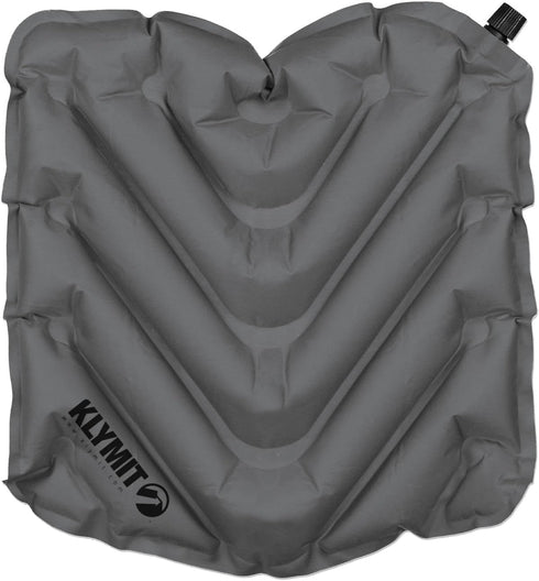 Klymit V Seat - Lightweight Inflatable Travel Cushion for Camping, Bleachers, or Glassing Pad, Gray