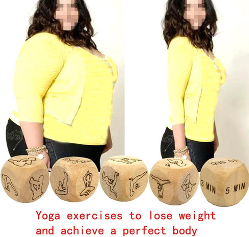 Generic 5Pcs Fun Naughty Night Yoga Dice Exercise Dice Improve Love - Fitness Dice Bedroom Game Dice Challenge Dice