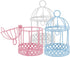 3pcs Mini Birdcage Ornament, Metal Wire Bird Cage for Desktop Storage, Miniature Hanging Decoration