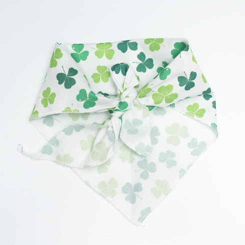 AIMPLANACT 1 x Green Four Leaf Clover Cat Scarf Small Dog Cat Pet Burp Scarf Neck Warmer Jewelry