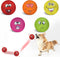 Squeaky Dog Toy, Durable Chewing Latex Rubber Balls with Funny Face for Puppy Small Medium Dogs (5PCS)