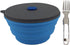 Mr. Peanut's Collapsible Silicone Camping Bowl with Lid & Foldable Fork for Outdoor Use