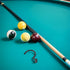 GATHINESS 4pcs Pool Table Side Cue Hooks Black Billiard Table Hook Rack Holder for Cue Sticks Storage and Snooker