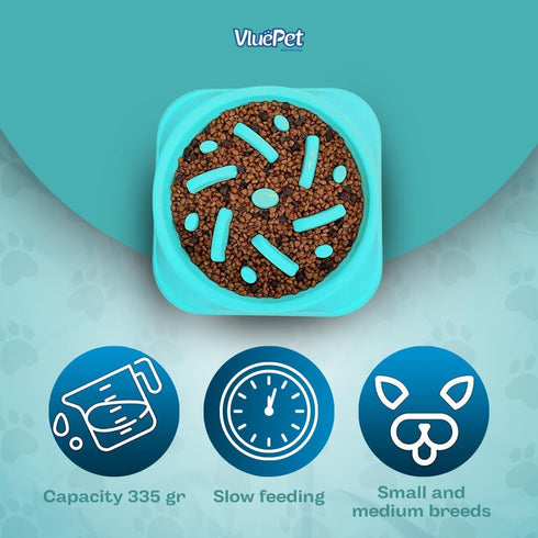 Non-Slip Slow Feeder Dog Bowl, Anti-Choke Design for Healthier Eating Habits