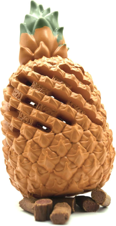 Herm Sprenger Pineapple Dog Chew Toy for Aggressive Chewers, Large Natural Rubber Dental Treat Dispenser