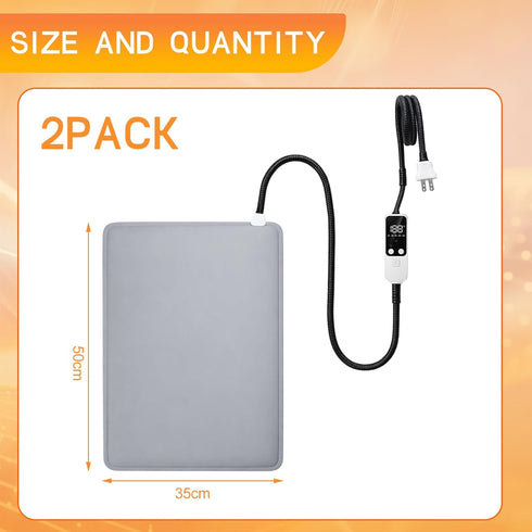 2 20 14 Inch 30-Level (25-60c) 10-Hour Remerry Pcs Chicken Heated Pads x Pet Heating Pad Small Animal Indoor Outdoor