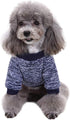 Pet Dog Navy Blue Classic Knitwear Sweater, Warm Winter Coat for Small Dogs (M)
