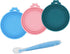 Food Can Covers | 3 Pack Silicone Lids & 1 Can Spoon | Fits Most Standard Size Canned Dog Cat Food
