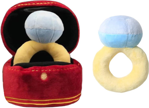 BEIDUOYANG Dog Squeaky Toys, Dog Toys, Squeaky Stuffed Engagement Shape Dog Chew Toy Soft Cleaning Massage Supplies Pet