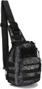 Tactical Shoulder Sling Bag, Small Outdoor Chest Pack for Men, Black Rover Sling Daypack for Traveling, Trekking,