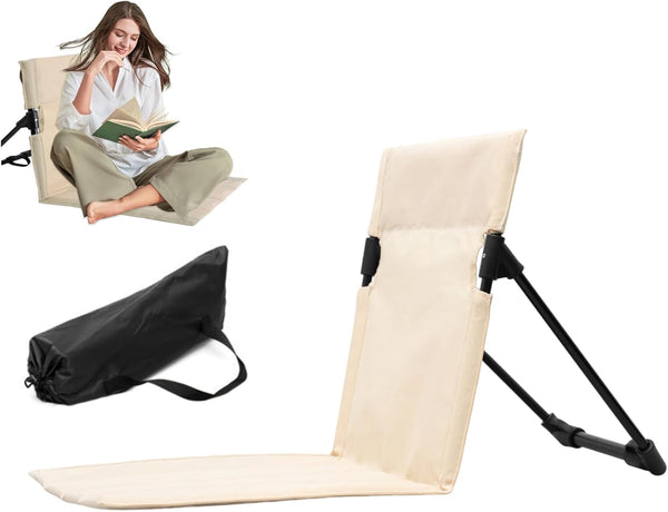 Aetherize Beach Mat Recliner Lightweight Beach Mat with Backrest One-Step Assembly Foldable Chair