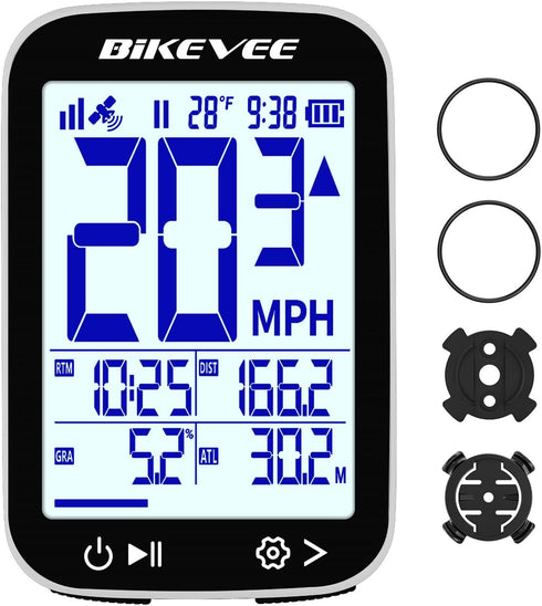 Bike Speedometer GPS Wireless Cycling Computer Auto Start/Stop, Auto Backlight, Waterproof Bicycle