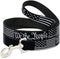 Dog Leash, Americana Flag We The People, Black White, 6 Feet Long, 0.5 Inch Wide