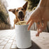 Dog Treat Container Airtight - 9"x5" Large Ceramic Dog Treat Jar for Kitchen Counter, White Dog Cookie Jar