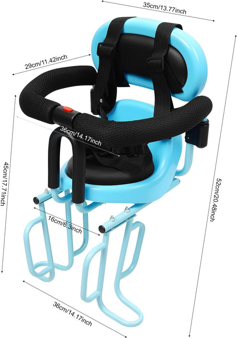 YIYIBYUS Baby Bike Seat Rear Mounted Toddler Kids Bike Seat for Adult Bike Back Mount Removable Safety Back Child