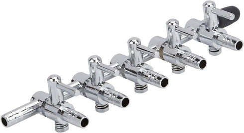 Pawfly 5-Way Aquarium Air Flow Control Lever Valve Manifold - Multi-Port Distributor Splitter with 5 Non-Return Check