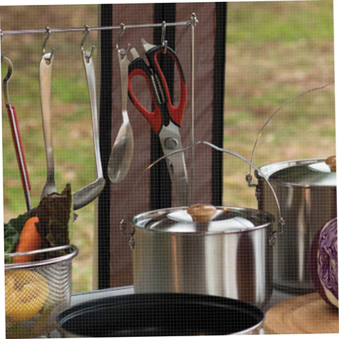 4pcs Set Backpacking Toddmomy Stainless Steel Cookware Portable Cooking Supplies for Outdoor Camping Hiking