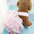 Dog Dresses, Fashion Pet Dog Clothes, Striped Mesh Puppy Dog Princess Dresses (Pink/Blue/Denim(3pack), Small)