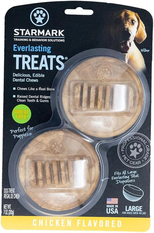Starmark Everlasting Treats Dental Chews Large, 2 Count (Pack of 1), Chicken Flavored