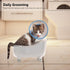 Cat Cone Collar for Recovery, Elizabethan After Surgery, Clear Soft Neck E-Collar for Kitten Puppy Dog Pet - M in Blue