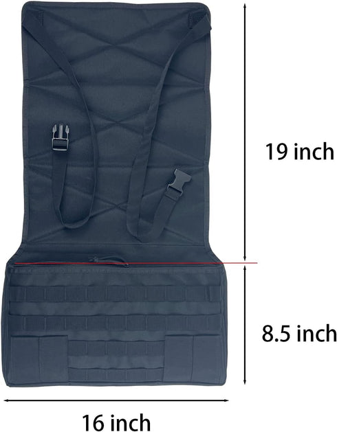 Oisinlas Concealed Tactical Seat Cover Gun Holster with Zipper Pocket for Concealed Carry Pistol Handgun