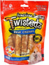 Pet Factory Twistedz American Beefhide, 5" Chip Rolls Dog Chew Treats, Real Chicken Meat Wrap, 8 Count