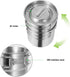 Set,Stainless Set Set Backpacking Zerodis Camping Cook Steel Outdoor Cookware with Lid Foldable Camping Pot and Pan