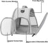 Guinea Pig Carrier Backpack, Clear Bubble Window for Guinea Pig, Bunny, Rat, Bird (Grey, Upgraded Mesh)
