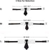 ADOGGYGO Adjustable Dog Neck Tie Collar with Black Necktie, Wedding Formal Tux Collars for Small Pets