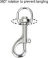Heavy Duty Swivel Snap Hooks, Pet Buckle Trigger Clip Clasp for Dog Leash Collar Key Chain (2-3/4" (7cm), 20 Pack)