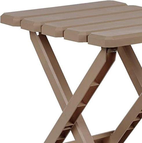 21045 Camco Small Quick-Folding Adirondack Table, Plastic, Taupe