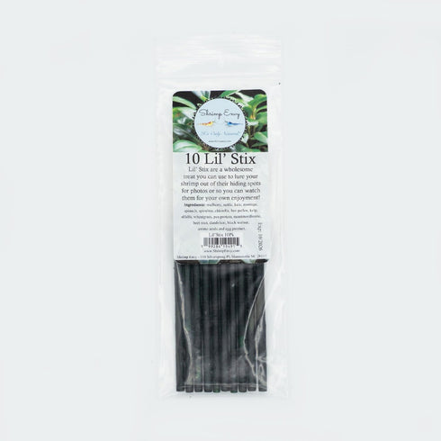 (10pcs 4 inches)) Shrimp Stix by ShrimpEnvy - Aquarium Lollies Food for Fish Snail Crab Invertebrates (Lil' Stix x