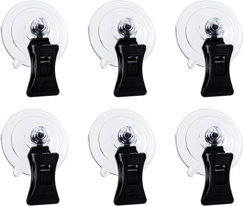 SLSON Fishes Veggie Seaweed Plant Suction Cup Clip Feeding Tool, 6 Pack Black Aquarium Accessories for Fish Tank