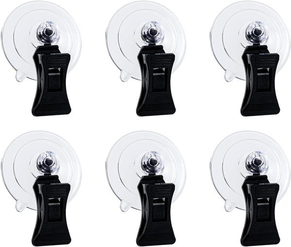 SLSON Fishes Veggie Seaweed Plant Suction Cup Clip Feeding Tool, 6 Pack Black Aquarium Accessories for Fish Tank