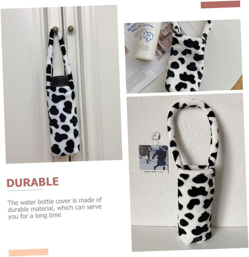 Happyyami Cow Print Portable Water Bottle Sleeve Insulated Water Bottle Carrier Bag Lightweight Handheld Cover