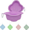 Collapsible Dog Bowls, Slow Feeder Outdoor Travel Bowls, Portable Foldable Cat Water Dish for Pets (Purple)