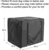 Durable Double Door Dog Crate Cover for Large Pet Kennel, Universal Fit for 24-48 Inch Wire Crate - Black (24 Inch)